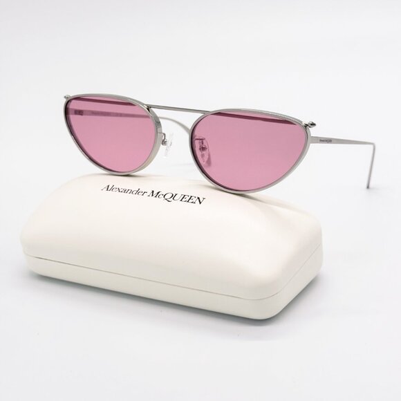NEW AM0424S 003 ALEXANDER MCQUEEN PINK WOMAN SUNGLASSES main image 10